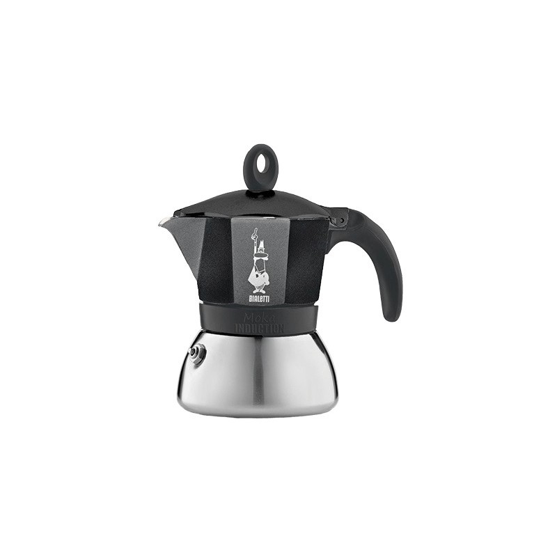 Bialetti Moka Induktion Cafetière à moka 1,4 L Noir, Argent