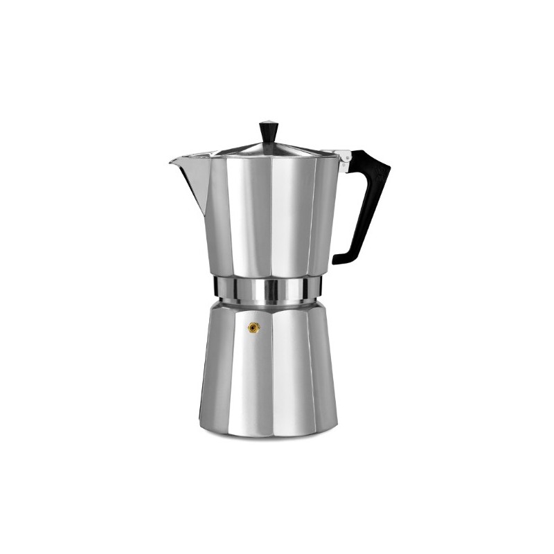 PEZZETTI Italexpress Cafetière à moka 0,3 L Aluminium, Noir