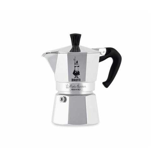 Bialetti Moka Express Cafetière à moka 0,06 L Aluminium, Noir