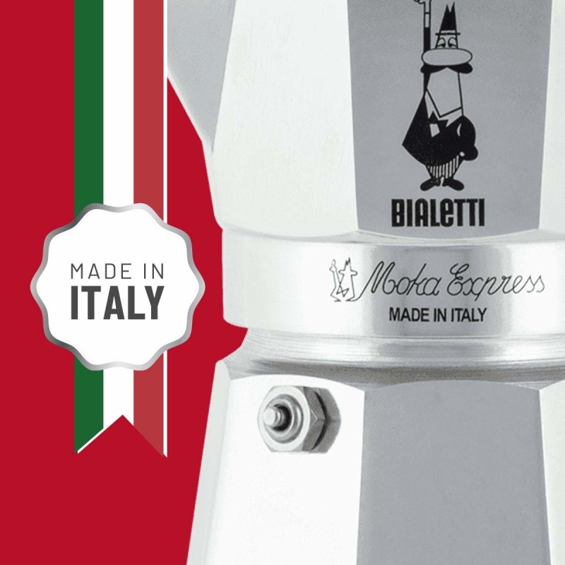 Bialetti Moka Express Cafetière à moka 0,06 L Aluminium, Noir