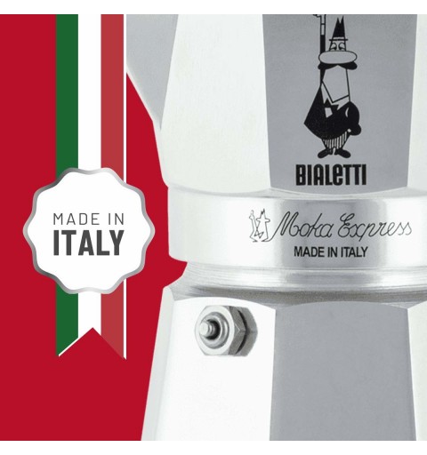 Bialetti Moka Express Cafetière à moka 0,06 L Aluminium, Noir