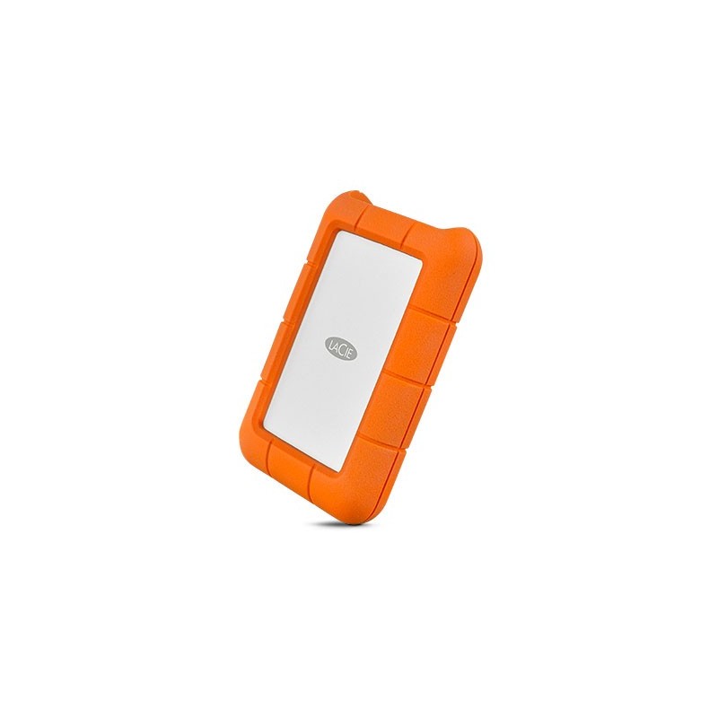 LaCie Rugged USB-C external hard drive 2000 GB Orange, Silver