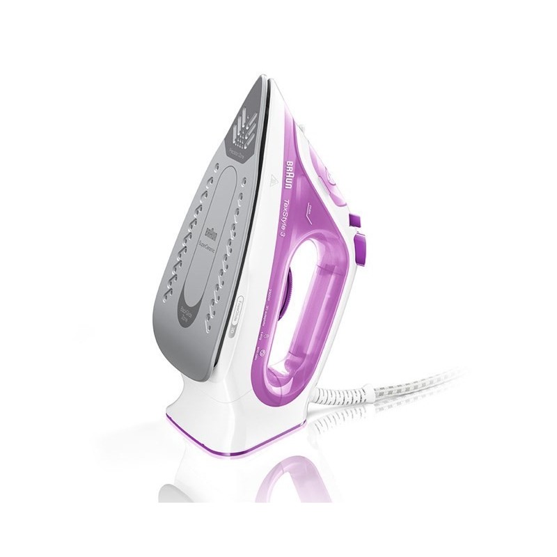 Braun TexStyle 3 SI 3030 Fer à repasser à sec ou à vapeur Semelle céramique Ultraglide 2300 W Rose