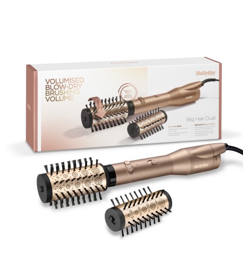 BaByliss Big Hair Dual вЂ“ Gold Edition Cepillo de aire caliente Caliente Oro 650 W 2,5 m