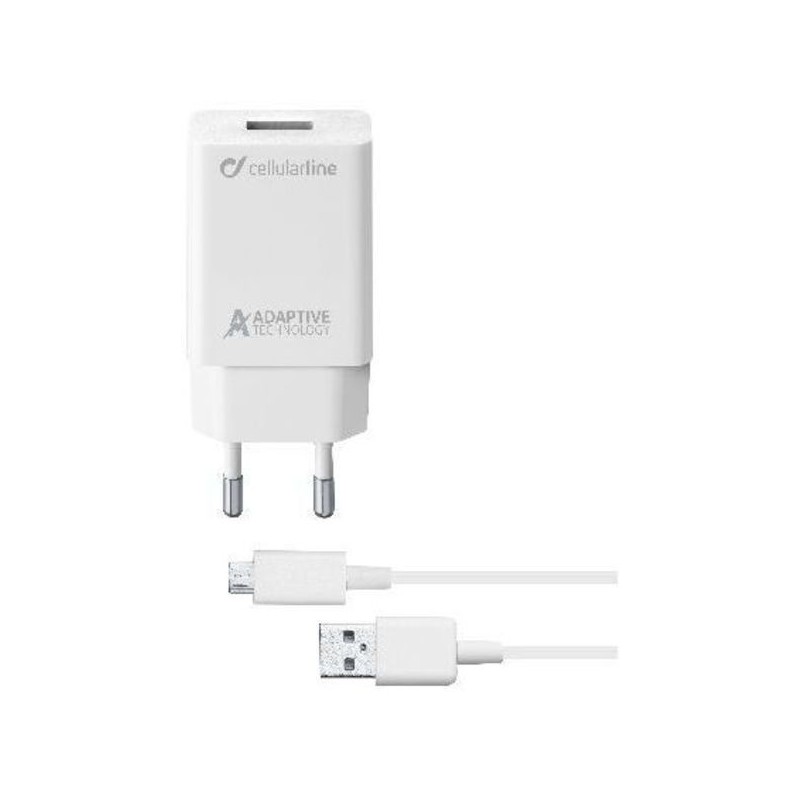 Cellularline ACHSMKIT15WMUSBW chargeur d'appareils mobiles Blanc Intérieure