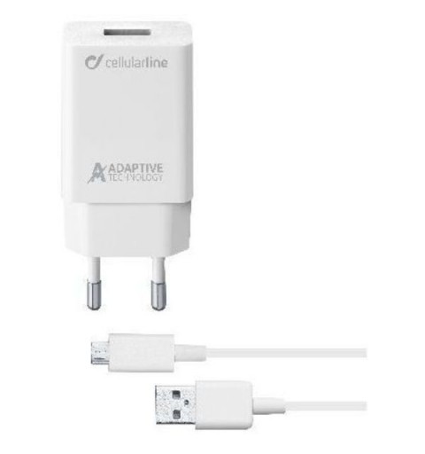 Cellularline ACHSMKIT15WMUSBW chargeur d'appareils mobiles Blanc Intérieure