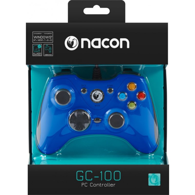 NACON PCGC-100BLUE accessoire de jeux vidéo Bleu USB Manette de jeu Analogique PC