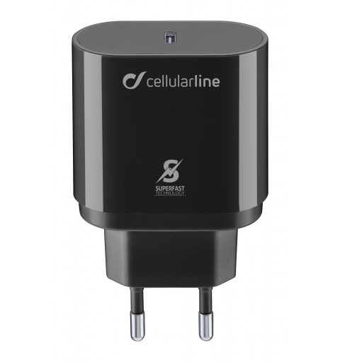 Cellularline ACHSMUSBCPD25WK mobile device charger Black Indoor