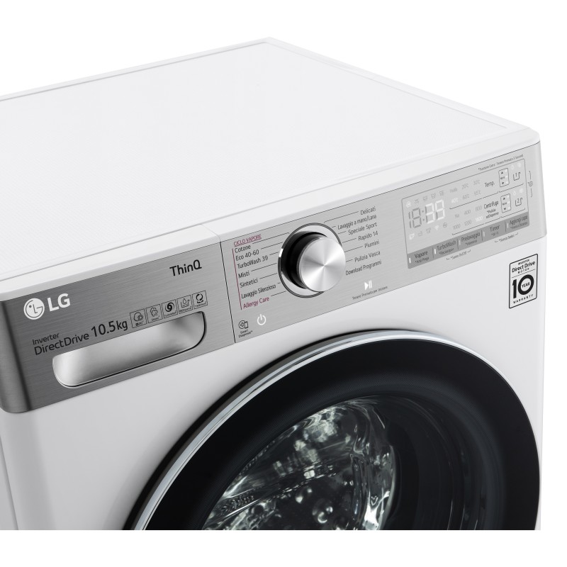 LG F6WV910P2EA washing machine Front-load 10.5 kg 1600 RPM A White