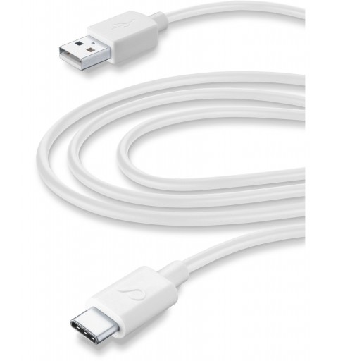 Cellularline USB Cable Home XL - USB-C Cavo da USB a USB-C per la ricarica e sincronizzazione dati Bianco