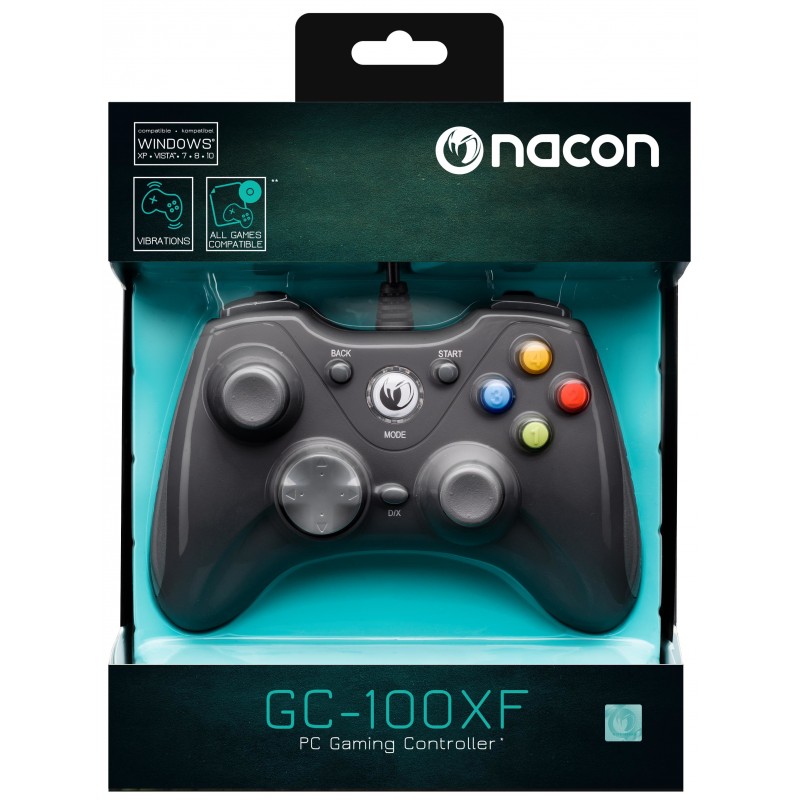 NACON PCGC-100XF Gaming Controller Black USB Gamepad Analogue Digital PC