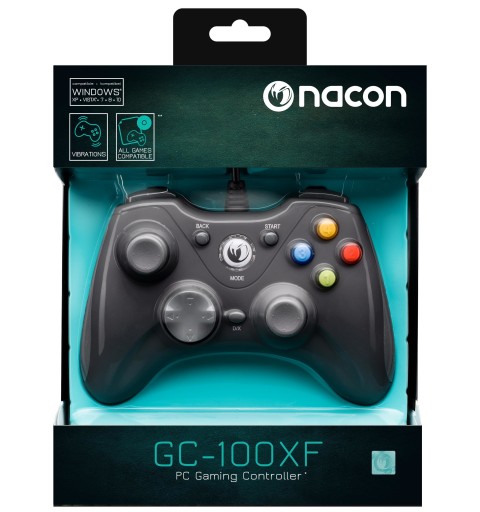 NACON PCGC-100XF Gaming Controller Black USB Gamepad Analogue Digital PC