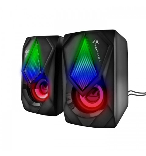 Techmade TM-GAMSPEAKER Lautsprecher 2-Wege Schwarz Verkabelt 3 W