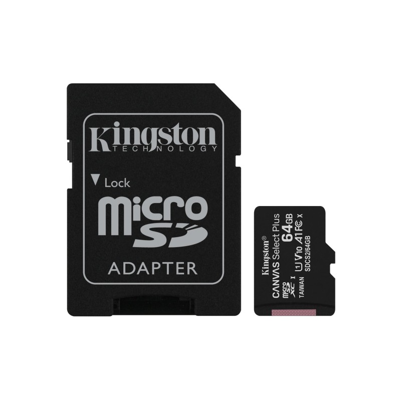 Kingston Technology Canvas Select Plus 64 Go MicroSDXC UHS-I Classe 10