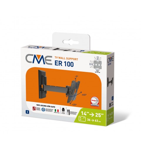 Meliconi CME ER100 63,5 cm (25 Zoll) Schwarz