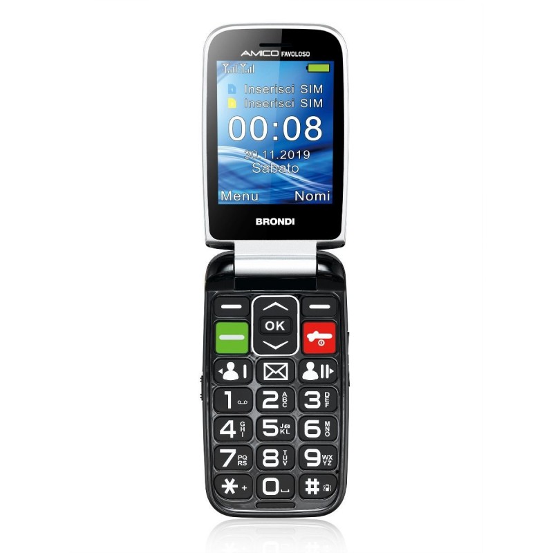 Brondi Amico Favoloso 7,11 cm (2.8") Noir Téléphone d'entrée de gamme