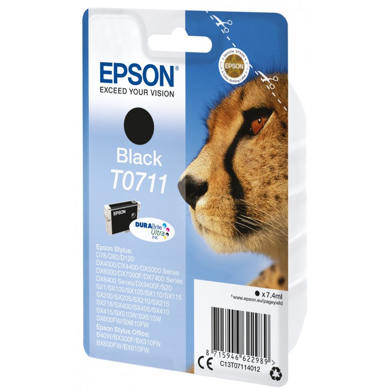 Epson Cartucho T0711 negro (etiqueta RF)