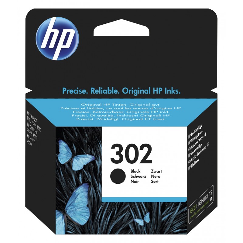 HP Cartucho de tinta original 302 negro