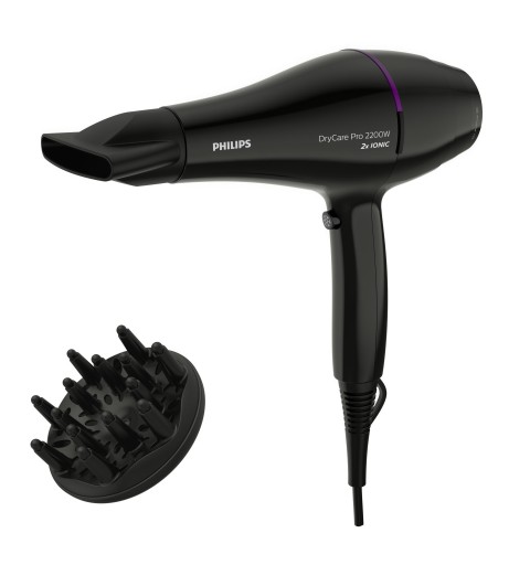 Philips DryCare Sèche-cheveux Pro, moteur AC puissant, 2 200 W de puissance