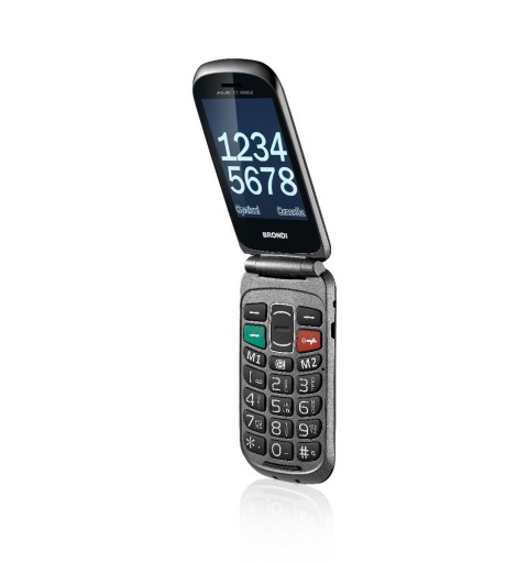 Brondi Amico Fedele 7,62 cm (3") Noir Téléphone pour seniors