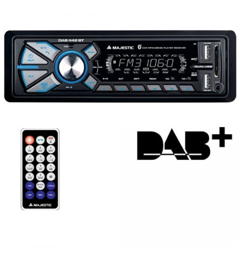 New Majestic DAB-442 BT Auto Media-Receiver Schwarz 180 W Bluetooth