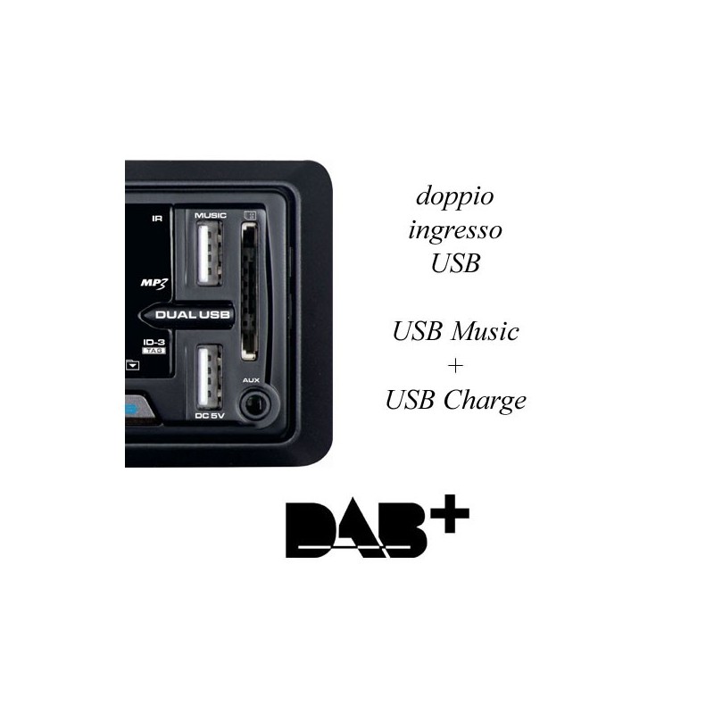 New Majestic DAB-442 BT Auto Media-Receiver Schwarz 180 W Bluetooth