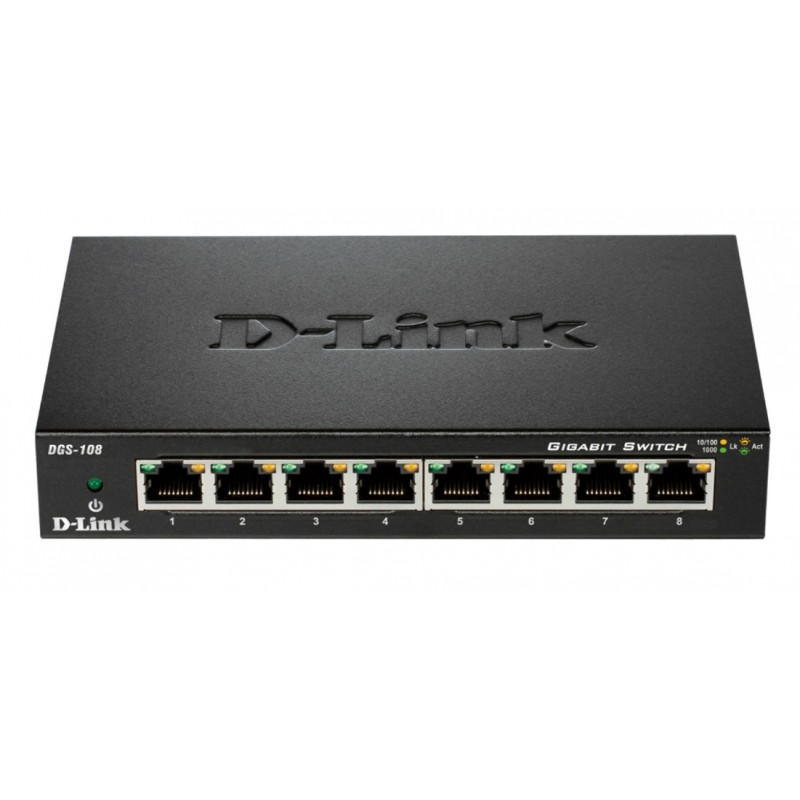 D-Link DGS-108 network switch Unmanaged Black