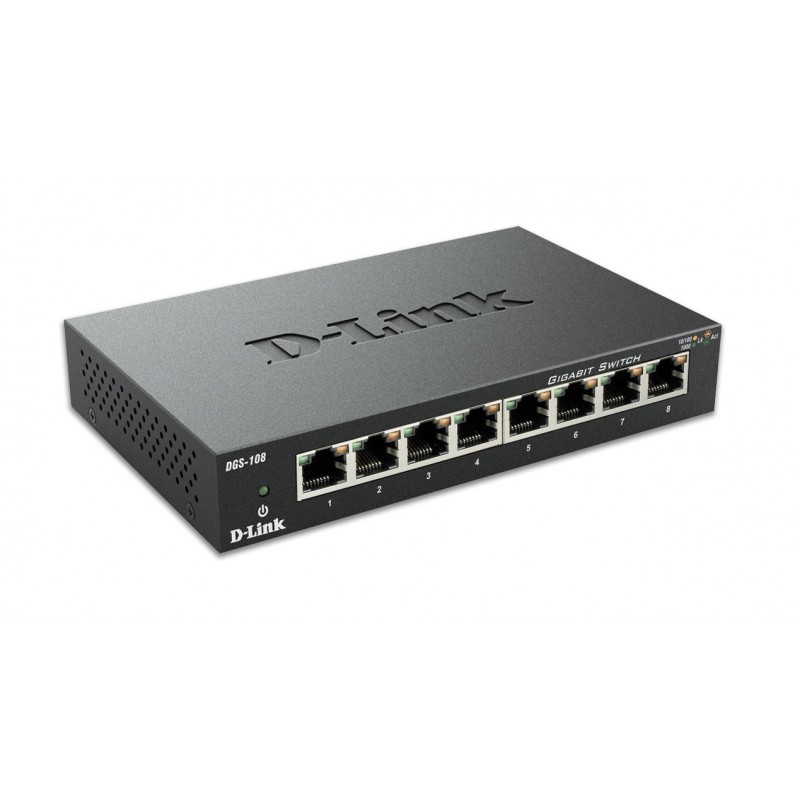 D-Link DGS-108 commutateur réseau Non-géré Noir