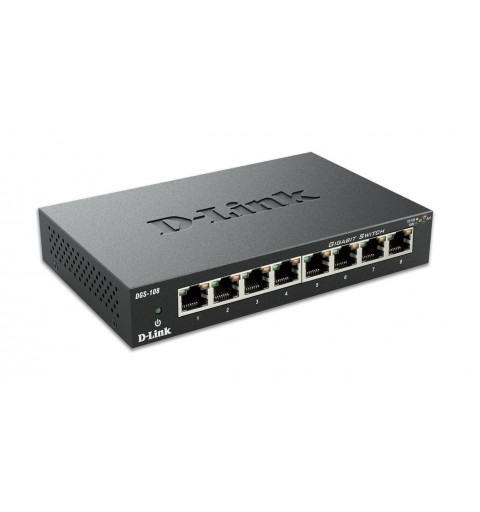 D-Link DGS-108 switch di rete Non gestito Nero