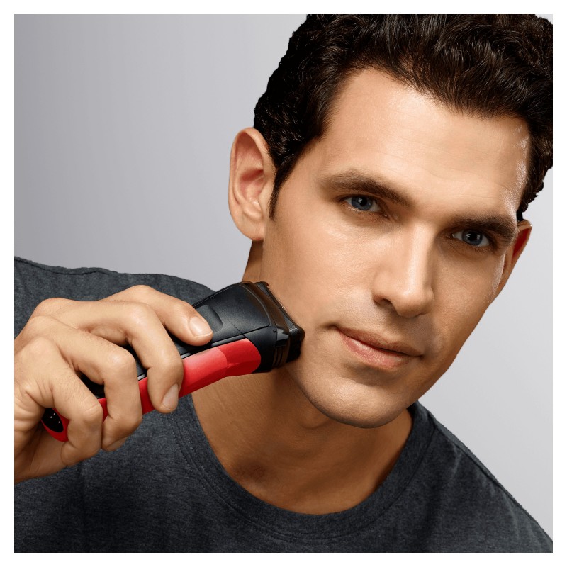 Braun Series 3 300s Foil shaver Trimmer Black, Red