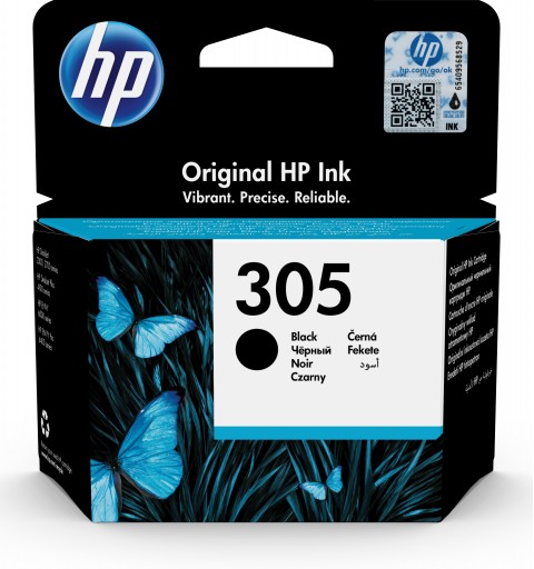 HP Cartouche d’encre noire 305 authentique