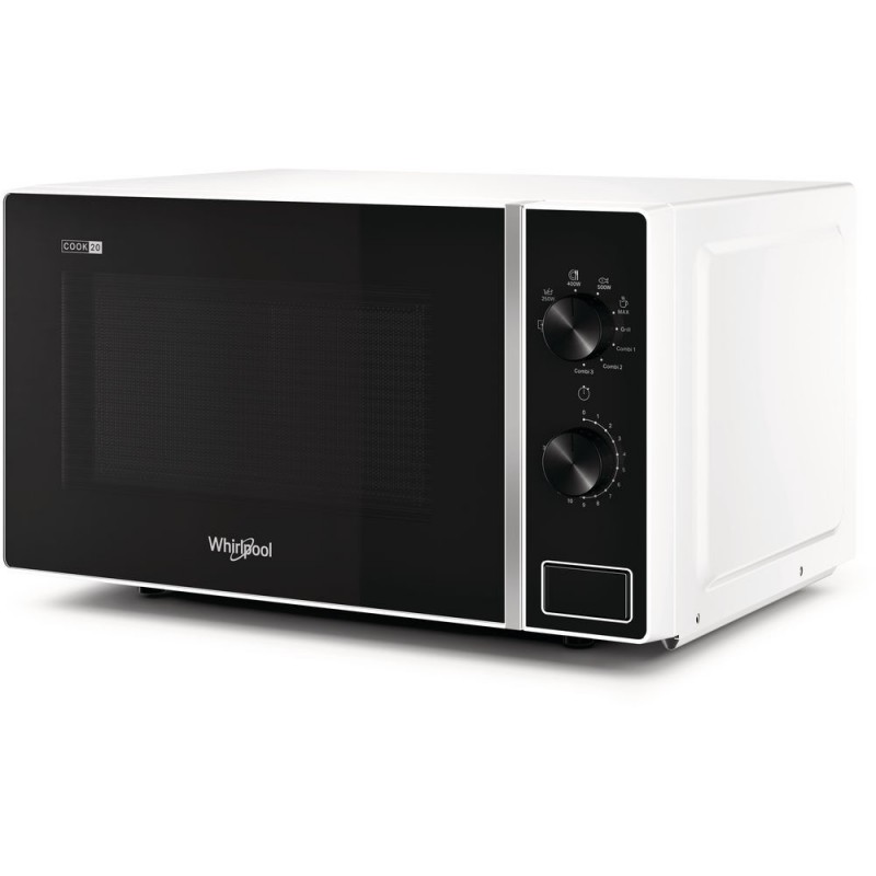 Whirlpool MWP 103 W Encimera Microondas con grill 20 L 700 W Negro, Blanco