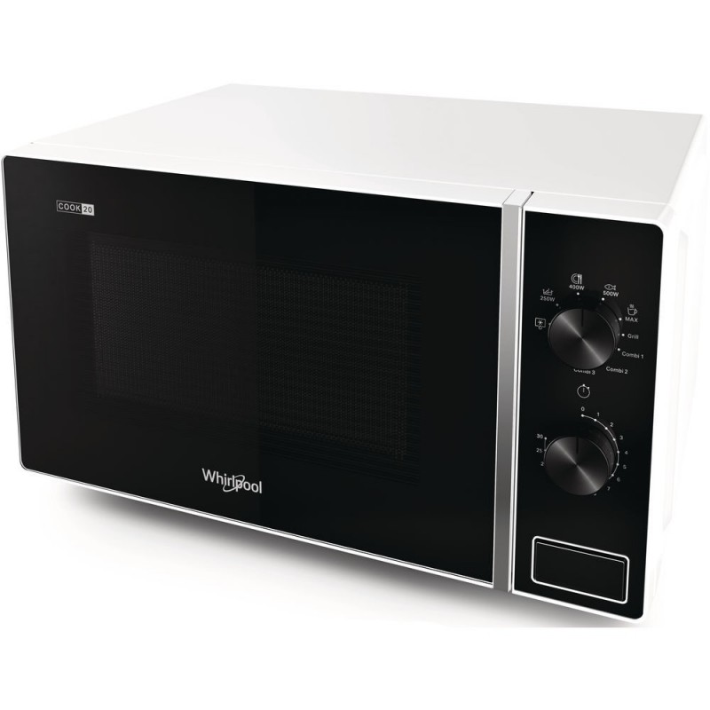 Whirlpool MWP 103 W Encimera Microondas con grill 20 L 700 W Negro, Blanco