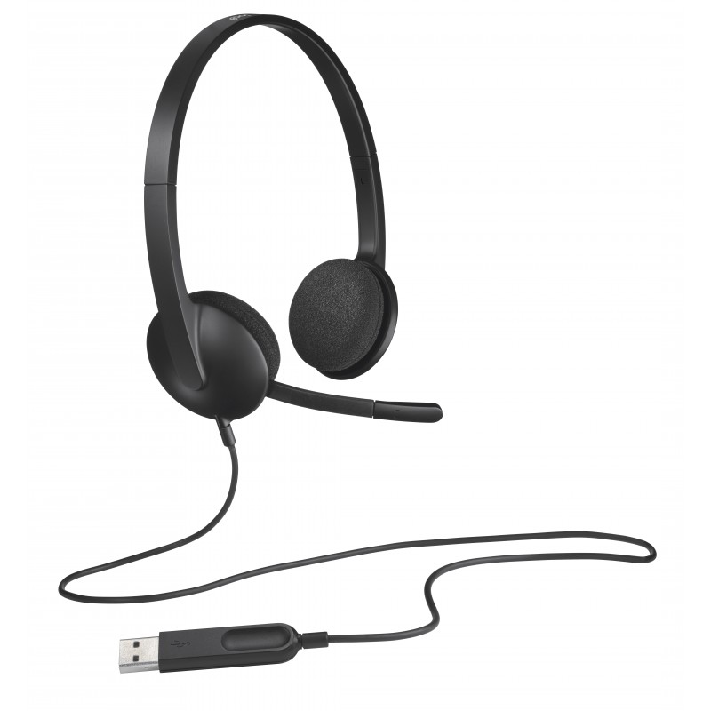 Logitech H340 USB Computer Headset Auriculares Alámbrico Diadema Oficina Centro de llamadas USB tipo A Negro