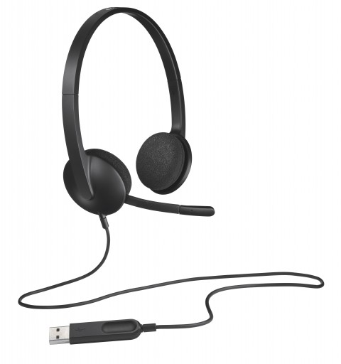 Logitech H340 USB Computer Headset Auricolare Cablato A Padiglione Ufficio USB tipo A Nero