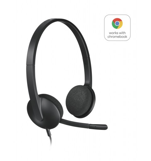 Logitech H340 USB Computer Headset Kopfhörer Verkabelt Kopfband Büro Callcenter USB Typ-A Schwarz