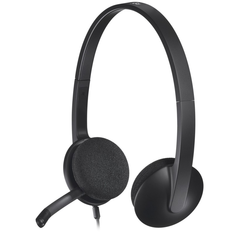 Logitech H340 USB Computer Headset Auricolare Cablato A Padiglione Ufficio USB tipo A Nero