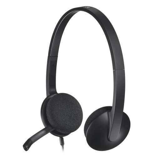 Logitech H340 USB Computer Headset Auricolare Cablato A Padiglione Ufficio USB tipo A Nero