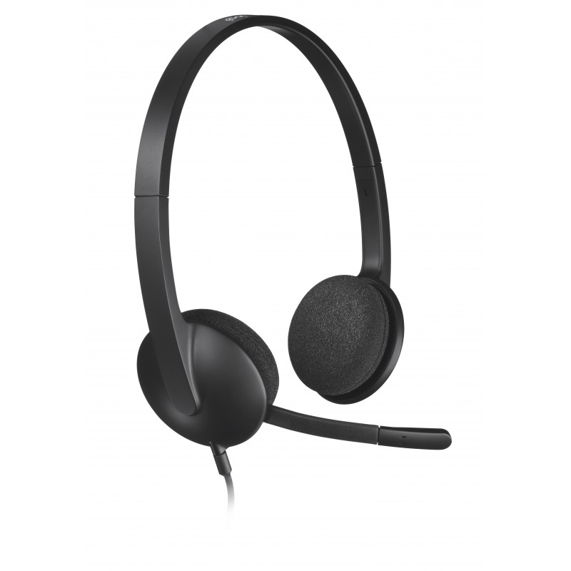 Logitech H340 USB Computer Headset Auricolare Cablato A Padiglione Ufficio USB tipo A Nero