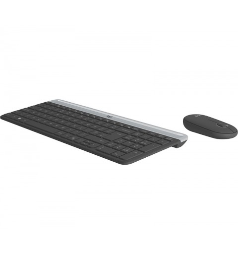 Logitech Slim Wireless Keyboard and Mouse Combo MK470 clavier USB QWERTY Italien Graphite