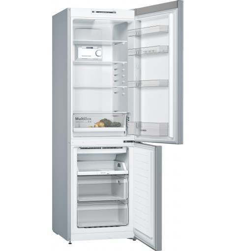 Bosch Serie 2 KGN36NLEA fridge-freezer Freestanding 305 L E Stainless steel