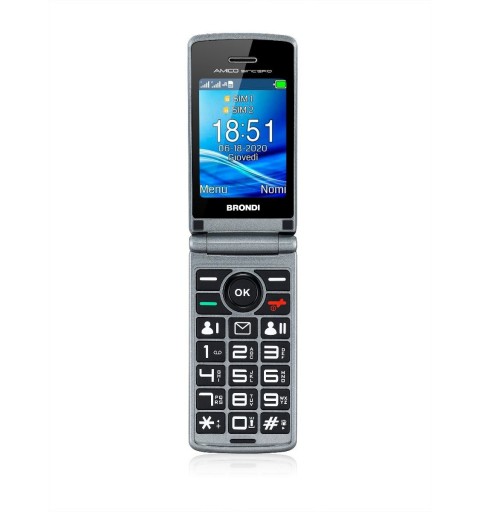 Brondi Amico Sincero 6,1 cm (2.4") Noir Téléphone pour seniors