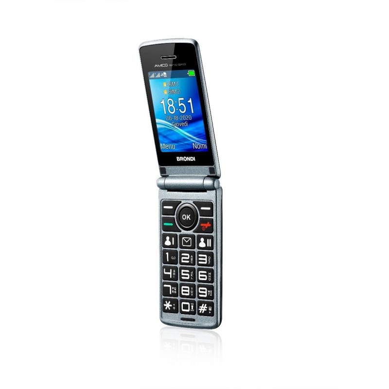 Brondi Amico Sincero 6,1 cm (2.4") Noir Téléphone pour seniors