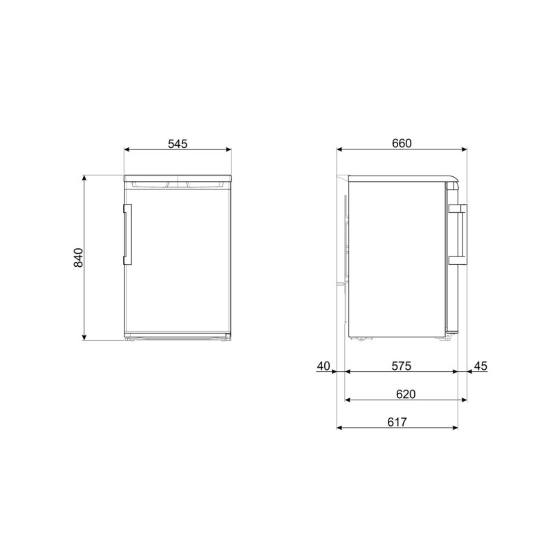 Smeg FA120E combi-fridge Freestanding 114 L E White