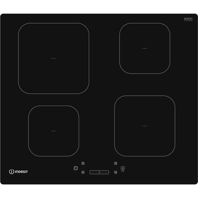 Indesit IS 83Q60 NE hob Black Built-in 59 cm Zone induction hob 4 zone(s)