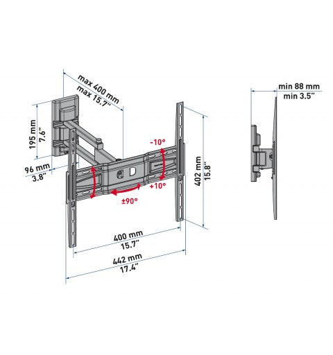 Meliconi CME EDR400 139,7 cm (55") Negro