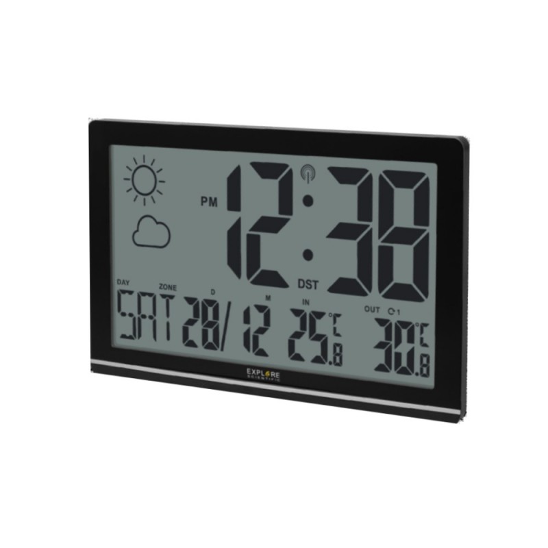 Explore Scientific RDC-8001 digital weather station Black LCD Battery