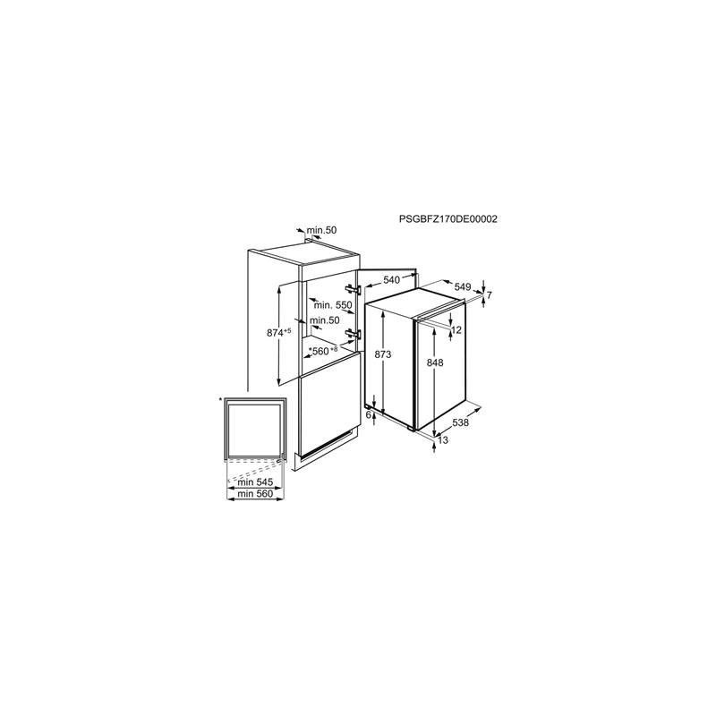 Electrolux LUB3AE88S congelador Integrado 98 L E Blanco