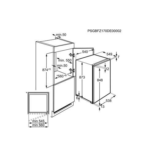 Electrolux LUB3AE88S congelatore Da incasso 98 L E Bianco