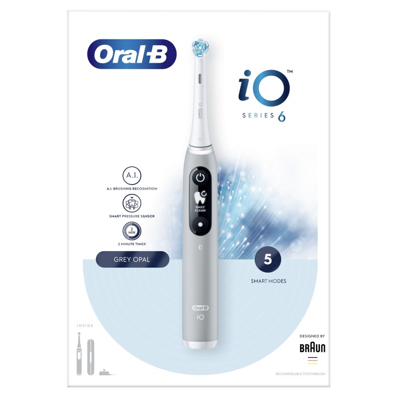 Oral-B iO 80351524 brosse à dents électrique Adulte Brosse à dents vibrante Gris